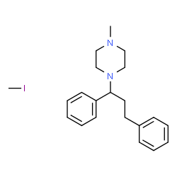 ChemSpider 2D Image | 1-(1,3-Diphenylpropyl)-4-methylpiperazine - iodomethane (1:1) | C21H29IN2