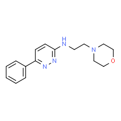 ChemSpider 2D Image | N-[2-(4-Morpholinyl)ethyl]-6-phenyl-3-pyridazinamine | C16H20N4O