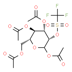 ChemSpider 2D Image | 1,3,4,6-Tetra-O-acetyl-2-O-[(trifluoromethyl)sulfonyl]-D-mannopyranose | C15H19F3O12S