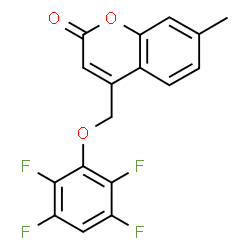 ChemSpider 2D Image | 7-Methyl-4-[(2,3,5,6-tetrafluorophenoxy)methyl]-2H-chromen-2-one | C17H10F4O3