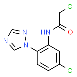 ChemSpider 2D Image | 2-Chloro-N-[5-chloro-2-(1H-1,2,4-triazol-1-yl)phenyl]acetamide | C10H8Cl2N4O