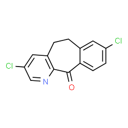 ChemSpider 2D Image | 3,8-Dichloro-5,6-dihydro-11H-benzo[5,6]cyclohepta[1,2-b]pyridin-11-one | C14H9Cl2NO