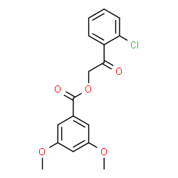 ChemSpider 2D Image | 2-(2-Chlorophenyl)-2-oxoethyl 3,5-dimethoxybenzoate | C17H15ClO5