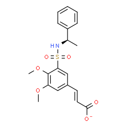 ChemSpider 2D Image | (2E)-3-(3,4-Dimethoxy-5-{[(1R)-1-phenylethyl]sulfamoyl}phenyl)acrylate | C19H20NO6S