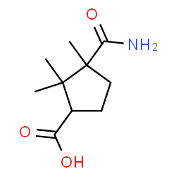 ChemSpider 2D Image | 3-Carbamoyl-2,2,3-trimethylcyclopentanecarboxylic acid | C10H17NO3