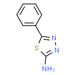 ChemSpider 2D Image | 5-Phenyl-1,3,4-thiadiazol-2-amine | C8H7N3S