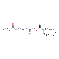 ChemSpider 2D Image | 2-[(4-Ethoxy-4-oxobutyl)amino]-2-oxoethyl 1,3-benzodioxole-5-carboxylate | C16H19NO7