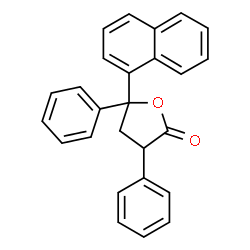 ChemSpider 2D Image | 5-(1-Naphthyl)-3,5-diphenyldihydro-2(3H)-furanone | C26H20O2