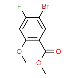 ChemSpider 2D Image | Methyl 5-bromo-4-fluoro-2-methoxybenzoate | C9H8BrFO3