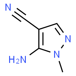 ChemSpider 2D Image | 5-amino-4-cyano-1-methyl-1,2-pyrazole | C5H6N4