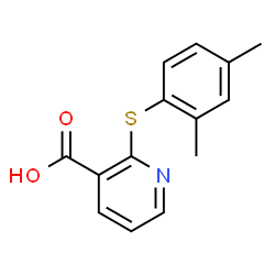 ChemSpider 2D Image | 2-[(2,4-dimethylphenyl)thio]nicotinic acid | C14H13NO2S