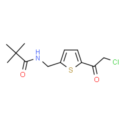 ChemSpider 2D Image | N-{[5-(Chloroacetyl)-2-thienyl]methyl}-2,2-dimethylpropanamide | C12H16ClNO2S