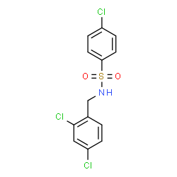 ChemSpider 2D Image | 4-Chloro-N-(2,4-dichlorobenzyl)benzenesulfonamide | C13H10Cl3NO2S
