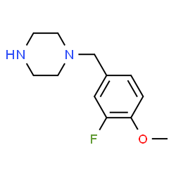 ChemSpider 2D Image | 1-(3-Fluoro-4-methoxybenzyl)piperazine | C12H17FN2O