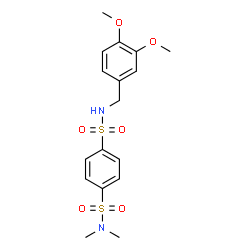 ChemSpider 2D Image | N'-(3,4-Dimethoxybenzyl)-N,N-dimethyl-1,4-benzenedisulfonamide | C17H22N2O6S2