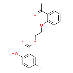 ChemSpider 2D Image | 2-(2-Acetylphenoxy)ethyl 5-chloro-2-hydroxybenzoate | C17H15ClO5