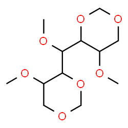 ChemSpider 2D Image | 4,4'-(Methoxymethylene)bis(5-methoxy-1,3-dioxane) | C12H22O7