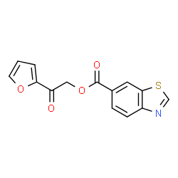 ChemSpider 2D Image | 2-(2-Furyl)-2-oxoethyl 1,3-benzothiazole-6-carboxylate | C14H9NO4S