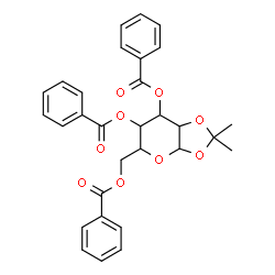 ChemSpider 2D Image | 3,4,6-Tri-O-benzoyl-1,2-O-isopropylidenehexopyranose | C30H28O9