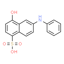 ChemSpider 2D Image | 6-Anilino-4-hydroxy-1-naphthalenesulfonic acid | C16H13NO4S