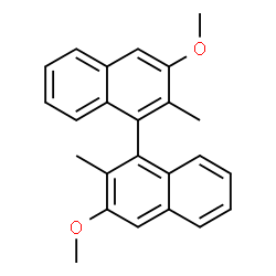 ChemSpider 2D Image | 3,3'-Dimethoxy-2,2'-dimethyl-1,1'-binaphthalene | C24H22O2