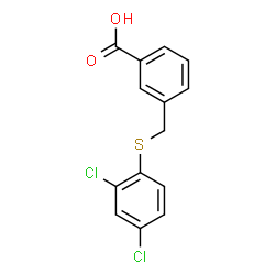 ChemSpider 2D Image | 3-[[(2,4-Dichlorophenyl)thio]methyl]benzoic acid | C14H10Cl2O2S