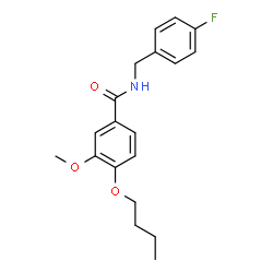 ChemSpider 2D Image | 4-Butoxy-N-(4-fluorobenzyl)-3-methoxybenzamide | C19H22FNO3