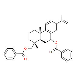ChemSpider 2D Image | (7alpha)-Abieta-8,11,13,15-tetraene-7,18-diyl dibenzoate | C34H36O4
