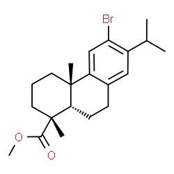 ChemSpider 2D Image | Methyl (5beta)-12-bromoabieta-8(14),9(11),12-trien-18-oate | C21H29BrO2