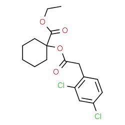 ChemSpider 2D Image | 1-(Ethoxycarbonyl)cyclohexyl 2,4-dichlorobenzeneacetate | C17H20Cl2O4