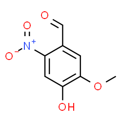 ChemSpider 2D Image | 4-Hydroxy-5-methoxy-2-nitrobenzaldehyde | C8H7NO5