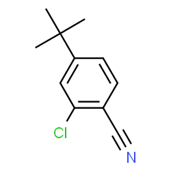 ChemSpider 2D Image | 2-Chloro-4-(2-methyl-2-propanyl)benzonitrile | C11H12ClN