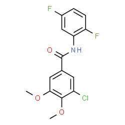 ChemSpider 2D Image | 3-Chloro-N-(2,5-difluorophenyl)-4,5-dimethoxybenzamide | C15H12ClF2NO3