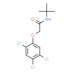 ChemSpider 2D Image | N-(2-Methyl-2-propanyl)-2-(2,4,5-trichlorophenoxy)acetamide | C12H14Cl3NO2