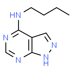 ChemSpider 2D Image | N-Butyl-1H-pyrazolo[3,4-d]pyrimidin-4-amine | C9H13N5