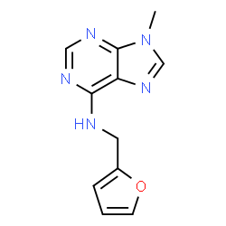 ChemSpider 2D Image | N-(2-Furylmethyl)-9-methyl-9H-purin-6-amine | C11H11N5O