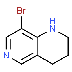 ChemSpider 2D Image | 8-Bromo-1,2,3,4-tetrahydro-1,6-naphthyridine | C8H9BrN2