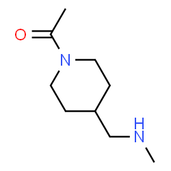 ChemSpider 2D Image | 1-(4-((Methylamino)methyl)piperidin-1-yl)ethanone | C9H18N2O