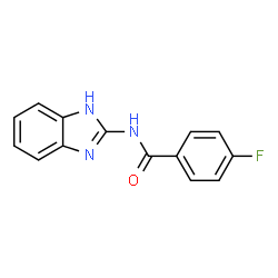 ChemSpider 2D Image | N-(1H-Benzimidazol-2-yl)-4-fluorobenzamide | C14H10FN3O
