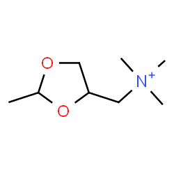 ChemSpider 2D Image | N,N,N-Trimethyl(2-methyl-1,3-dioxolan-4-yl)methanaminium | C8H18NO2