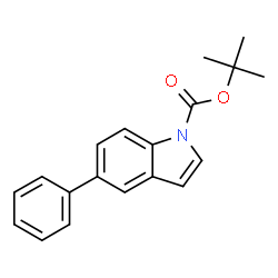 ChemSpider 2D Image | tert-Butyl 5-phenyl-1H-indole-1-carboxylate | C19H19NO2
