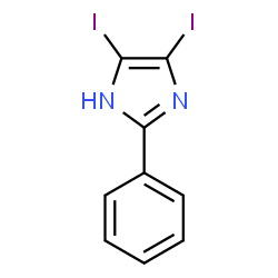 ChemSpider 2D Image | 4,5-Diiodo-2-phenyl-1H-imidazole | C9H6I2N2