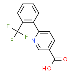 ChemSpider 2D Image | 6-[2-(Trifluoromethyl)phenyl]nicotinic acid | C13H8F3NO2