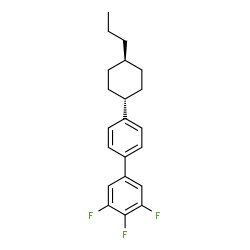 ChemSpider 2D Image | 3,4,5-Trifluoro-4'-(trans-4-propylcyclohexyl)biphenyl | C21H23F3