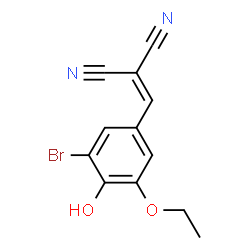ChemSpider 2D Image | (3-Bromo-5-ethoxy-4-hydroxybenzylidene)malononitrile | C12H9BrN2O2