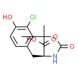 ChemSpider 2D Image | Boc-3-chloro-L-tyrosine | C14H18ClNO5