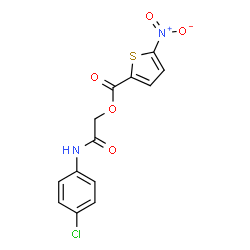 ChemSpider 2D Image | 2-[(4-Chlorophenyl)amino]-2-oxoethyl 5-nitro-2-thiophenecarboxylate | C13H9ClN2O5S
