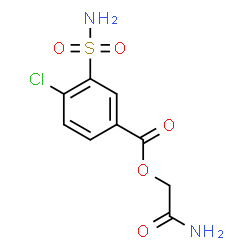 ChemSpider 2D Image | 2-Amino-2-oxoethyl 4-chloro-3-sulfamoylbenzoate | C9H9ClN2O5S