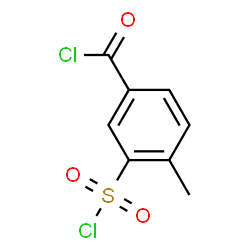 ChemSpider 2D Image | 3-(Chlorosulfonyl)-4-methylbenzoyl chloride | C8H6Cl2O3S