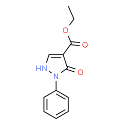 ChemSpider 2D Image | Ethyl 3-oxo-2-phenyl-2,3-dihydro-1H-pyrazole-4-carboxylate | C12H12N2O3